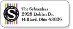 Queen Bee Personalized Return Address Labels - Sassy Stripe (LBL-35)